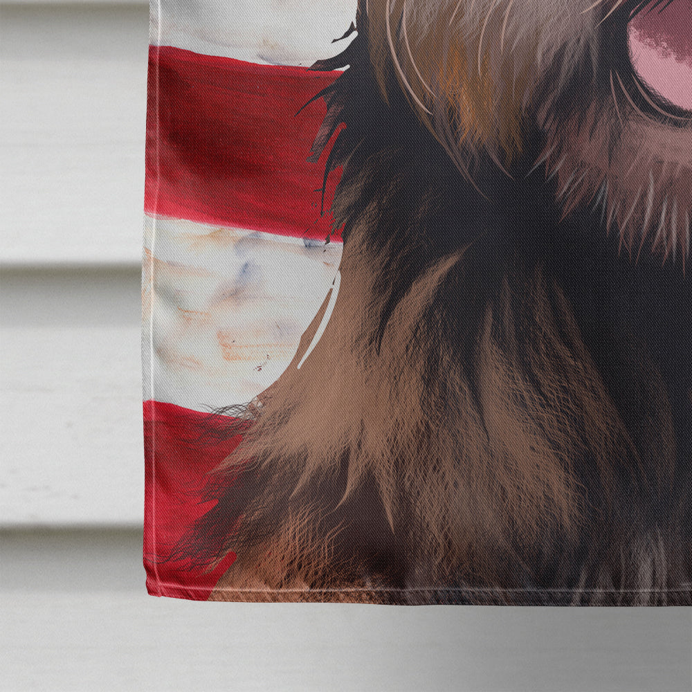 Border Terrier Dog American Flag Flag Canvas House Size CK6448CHF