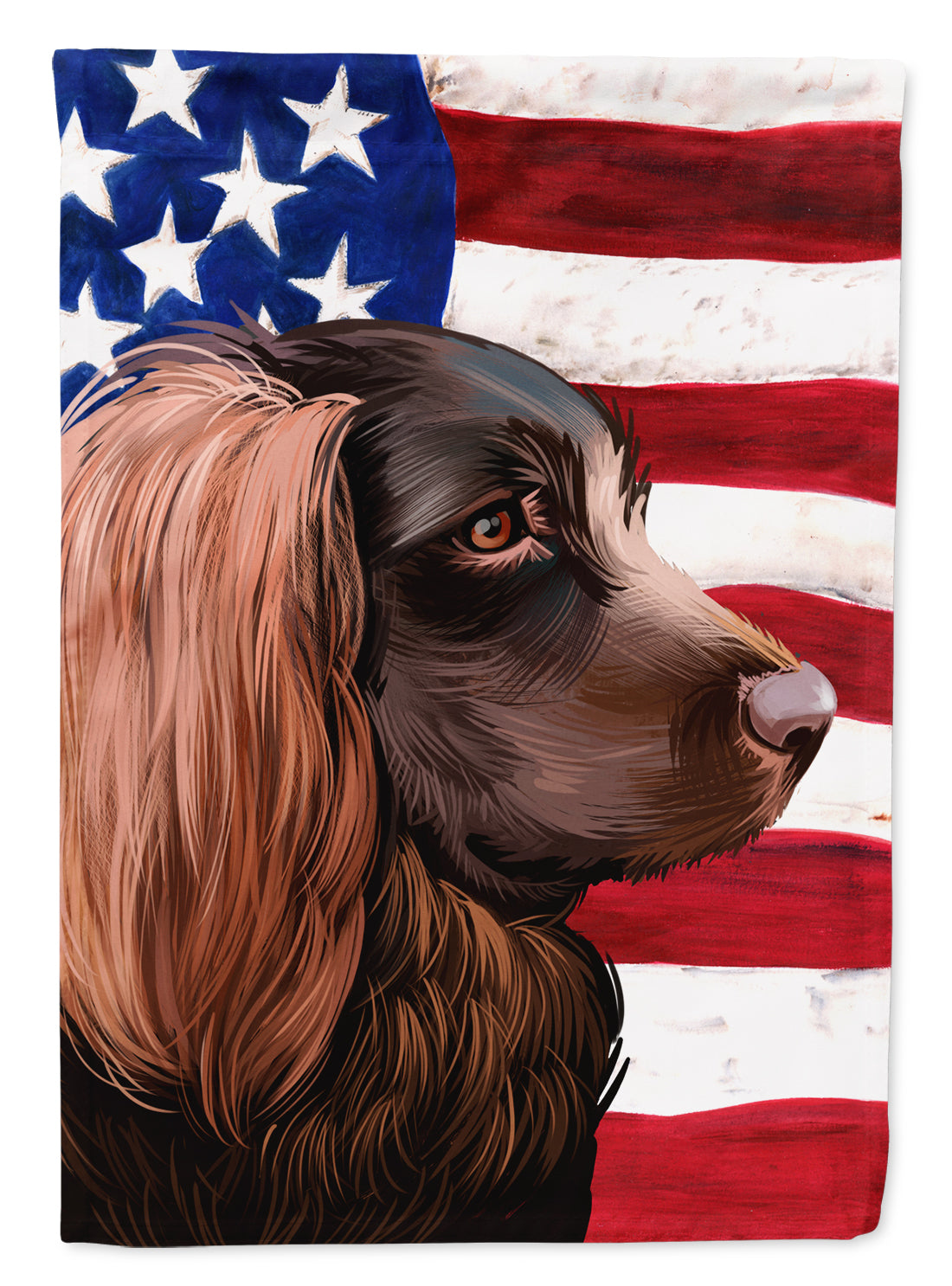 Boykin Spaniel Dog American Flag Flag Canvas House Size CK6455CHF  the-store.com.