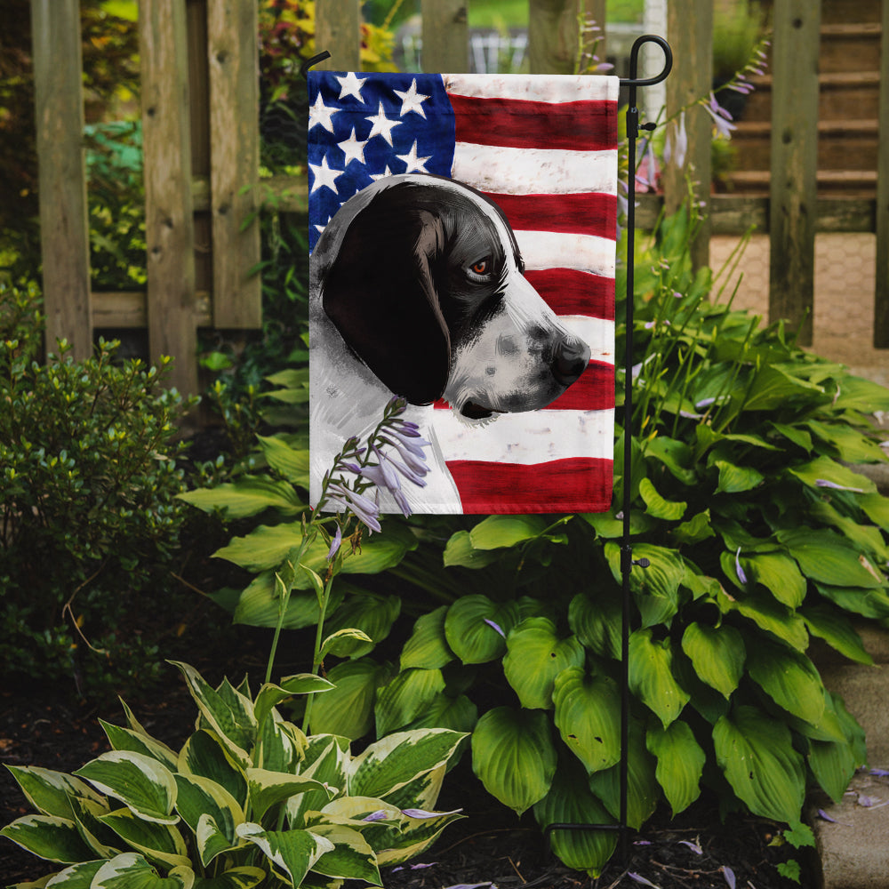 Braque d'Auvergne Dog American Flag Flag Garden Size CK6457GF
