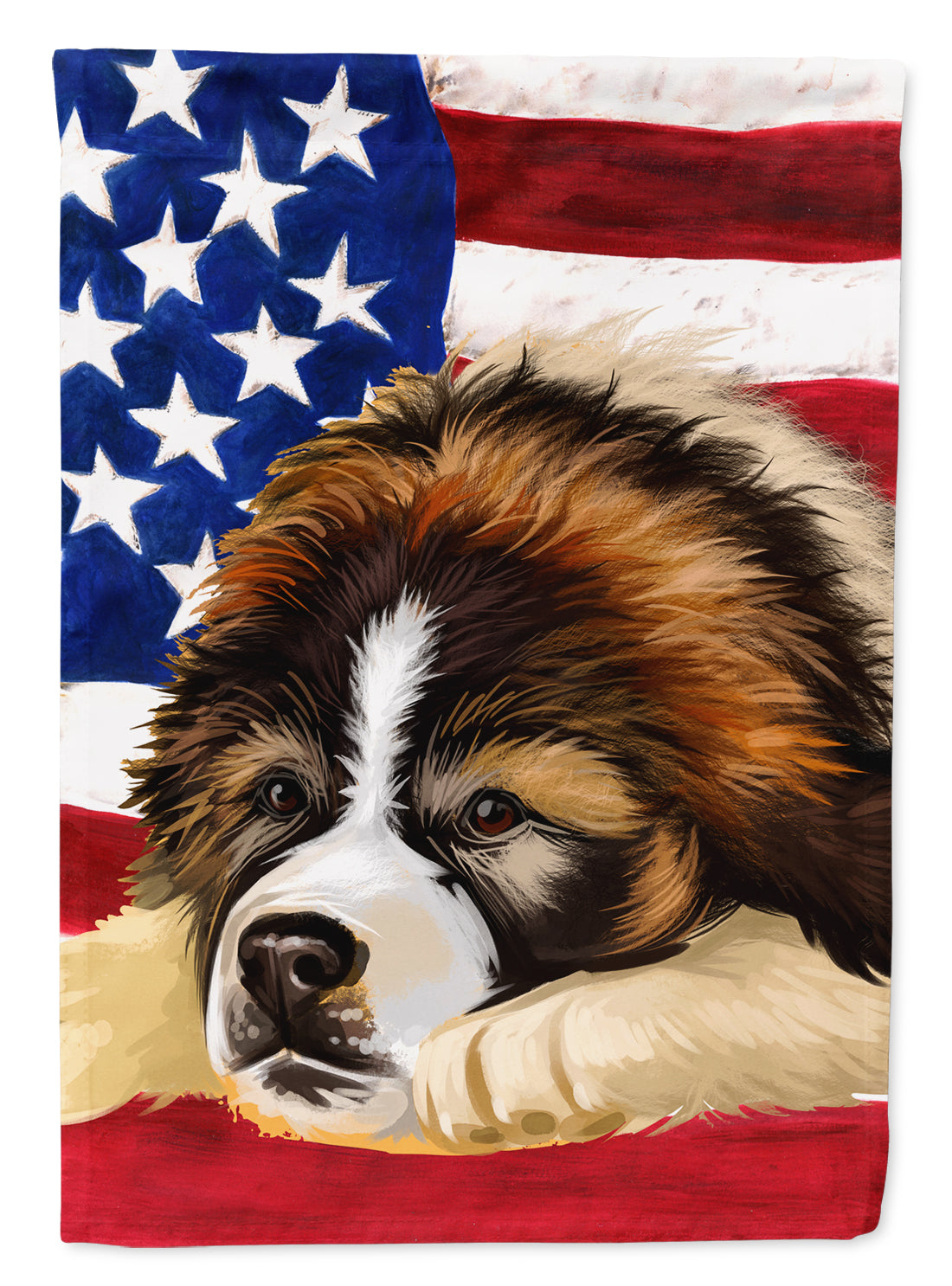 Bucovina Shepherd Dog American Flag Flag Canvas House Size CK6465CHF