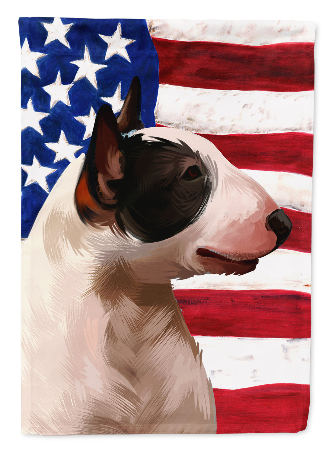 Bull Terrier Miniature American Flag Flag Canvas House Size CK6466CHF