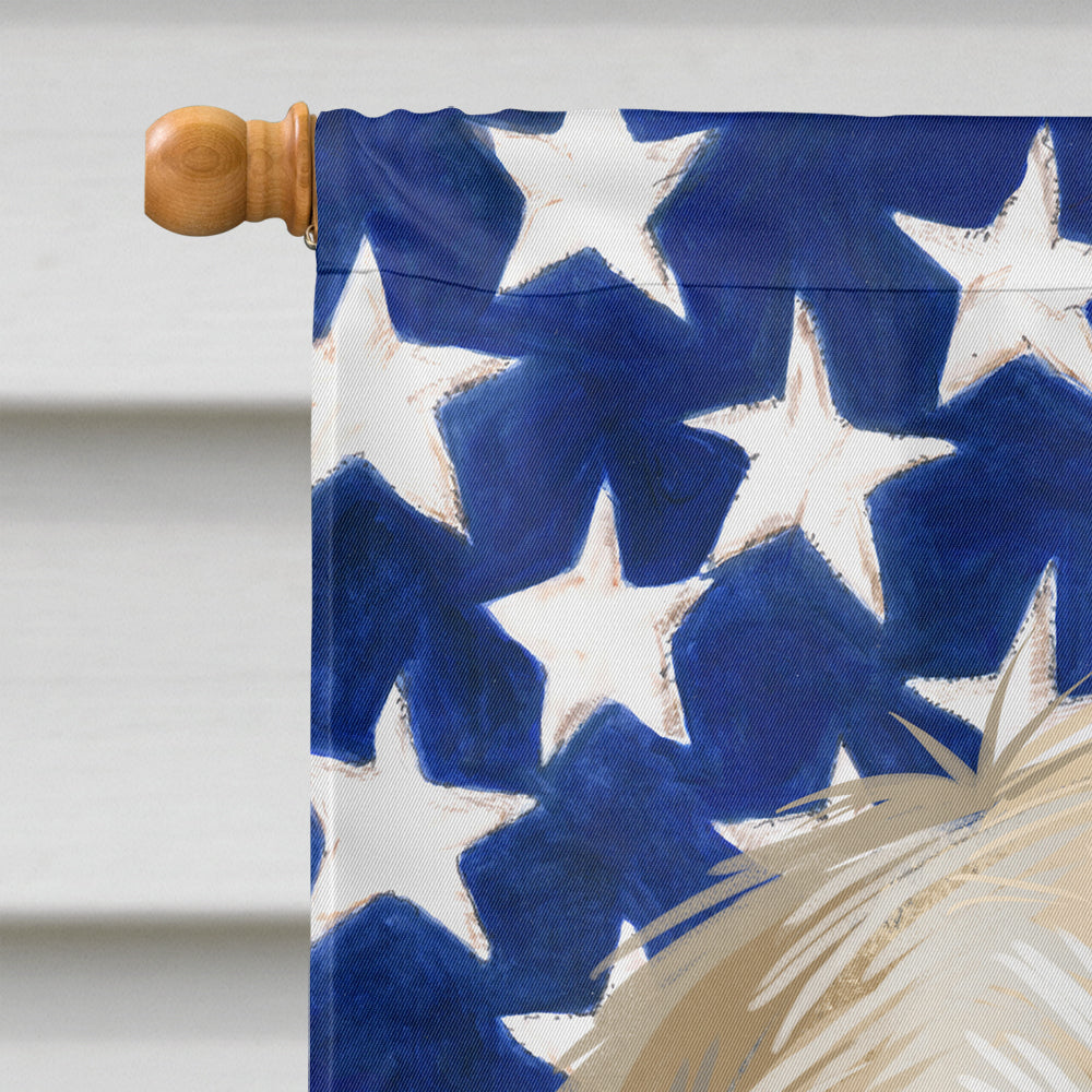 Central Asian Shepherd Dog American Flag Flag Canvas House Size CK6483CHF  the-store.com.