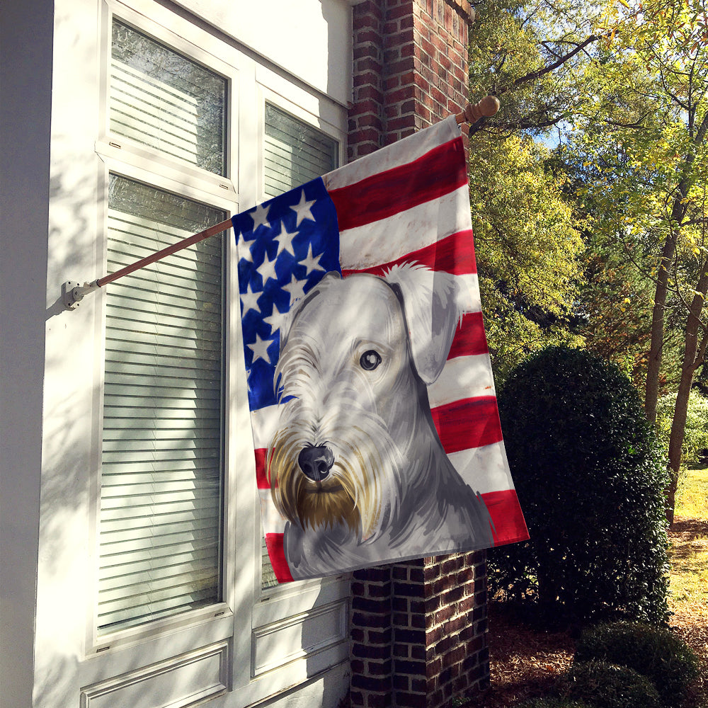 Cesky Terrier Dog American Flag Flag Canvas House Size CK6485CHF  the-store.com.