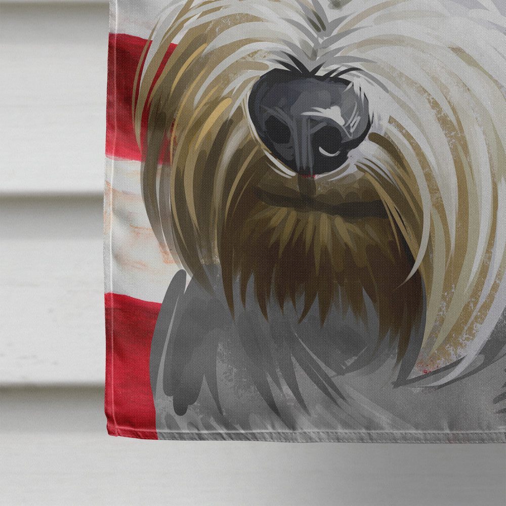 Cesky Terrier Dog American Flag Flag Canvas House Size CK6485CHF