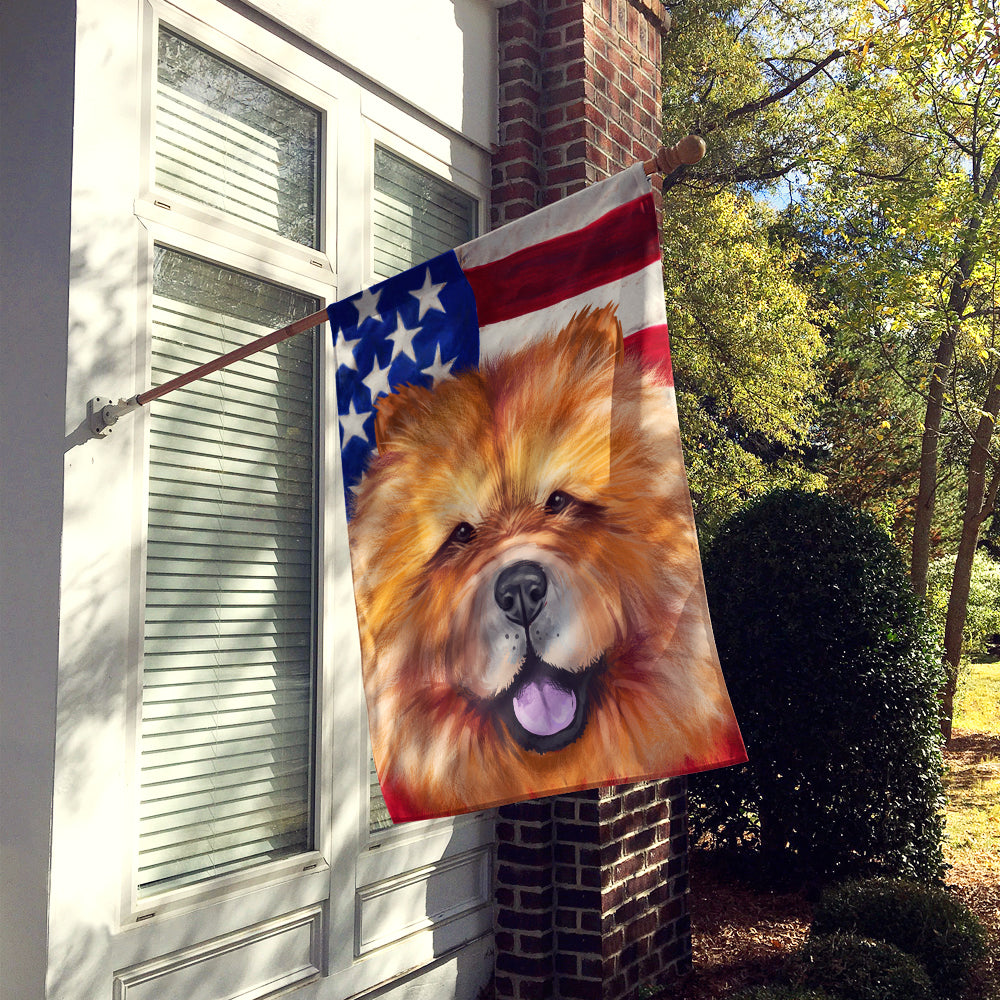 Chow Chow Dog American Flag Flag Canvas House Size CK6490CHF  the-store.com.