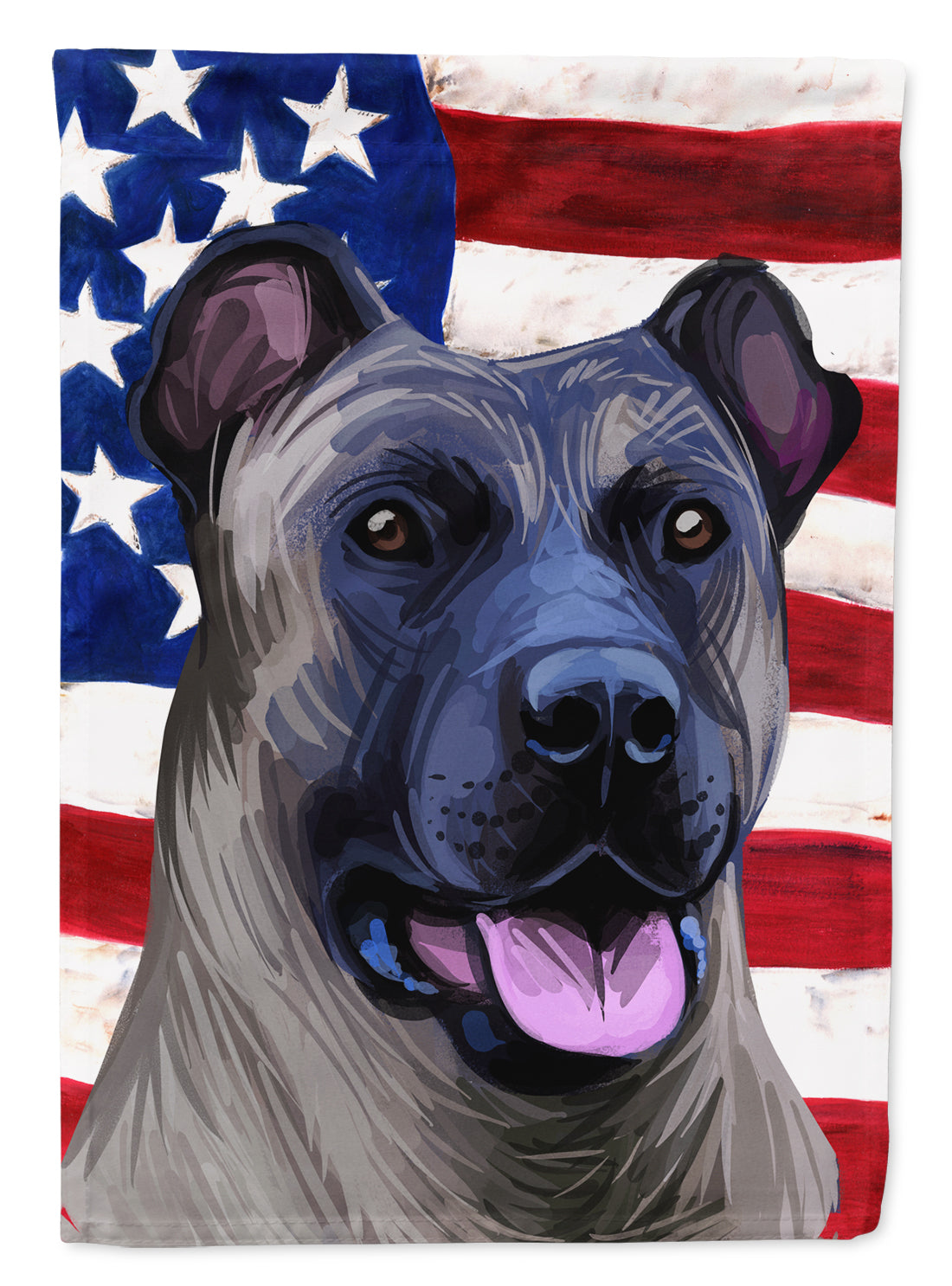 Cimarron Dog American Flag Flag Canvas House Size CK6491CHF