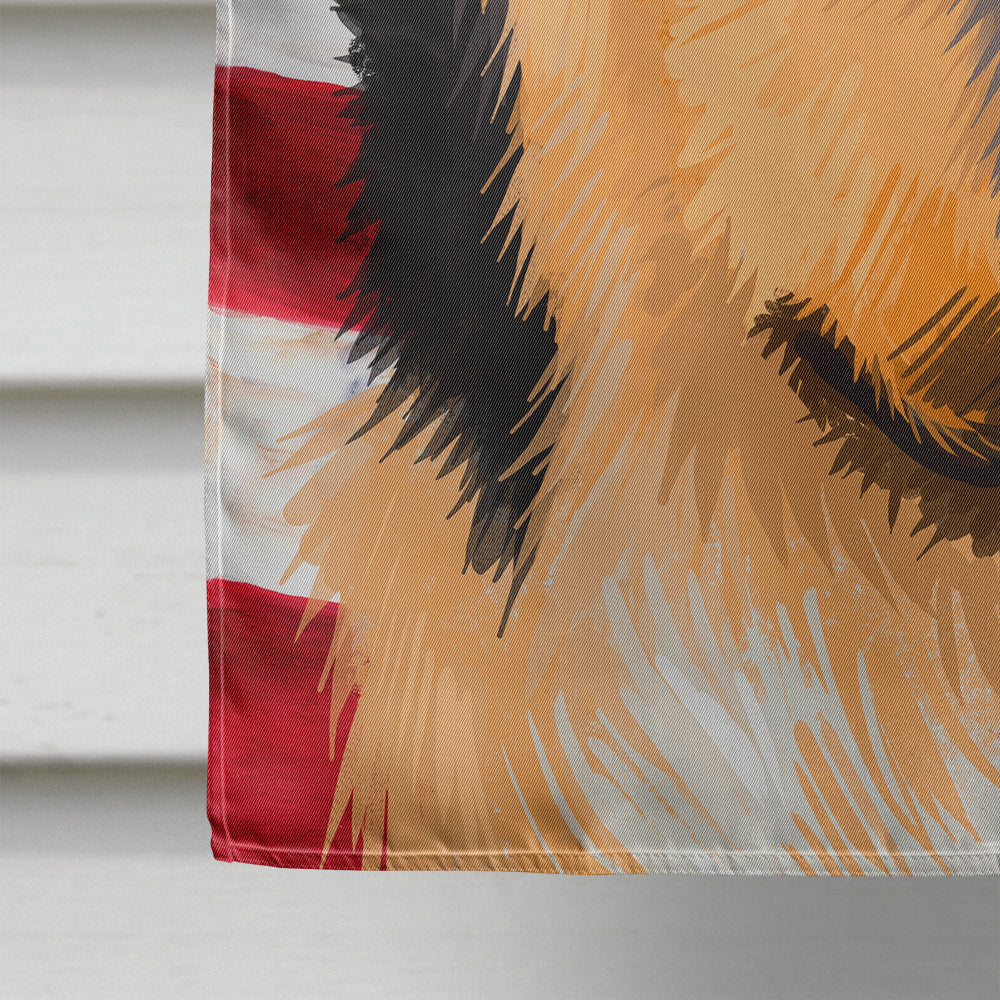 Collie Rough Dog American Flag Flag Canvas House Size CK6492CHF  the-store.com.