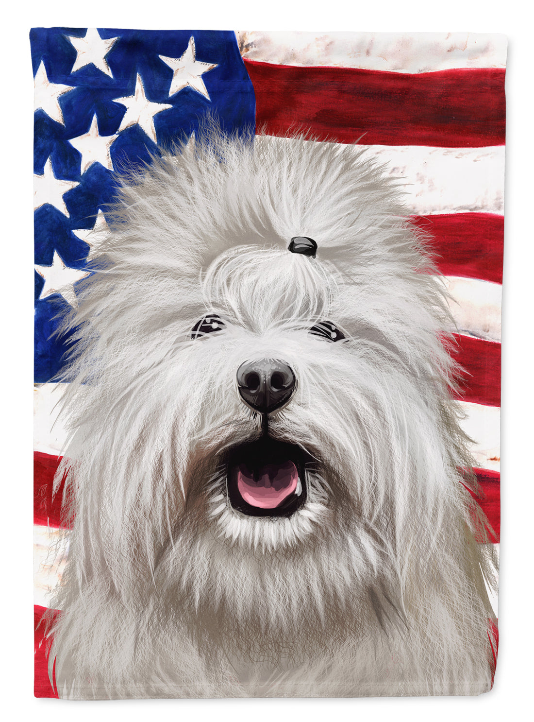 Coton de Tulear Dog American Flag Flag Canvas House Size CK6495CHF  the-store.com.