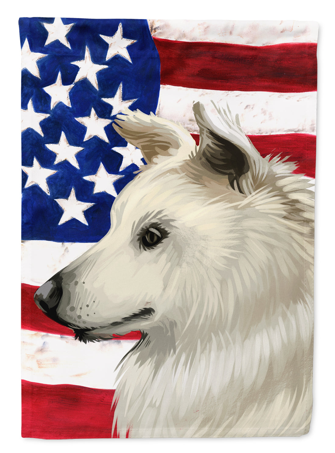 Cretan Hound Dog American Flag Flag Canvas House Size CK6496CHF