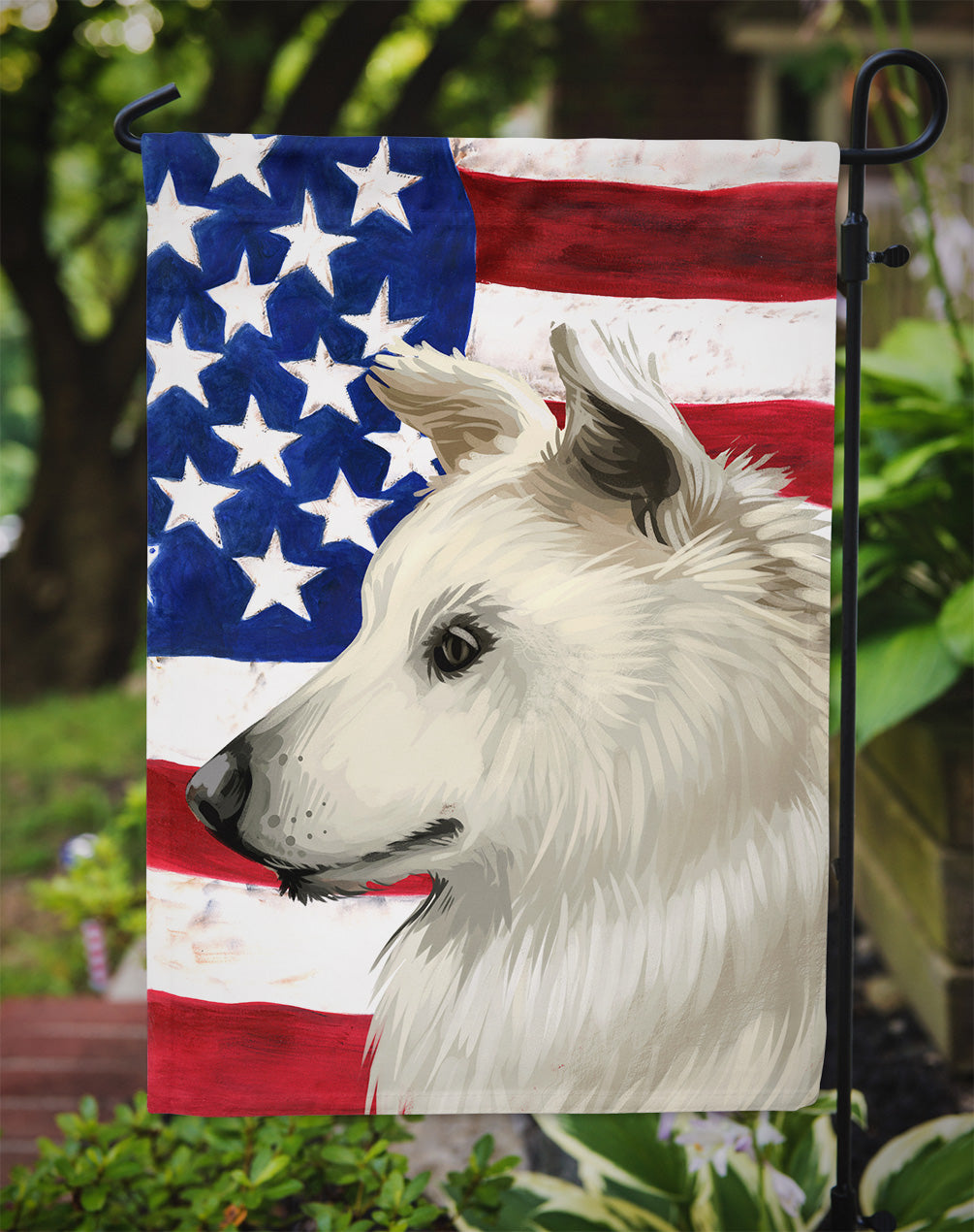 Cretan Hound Dog American Flag Flag Garden Size CK6496GF