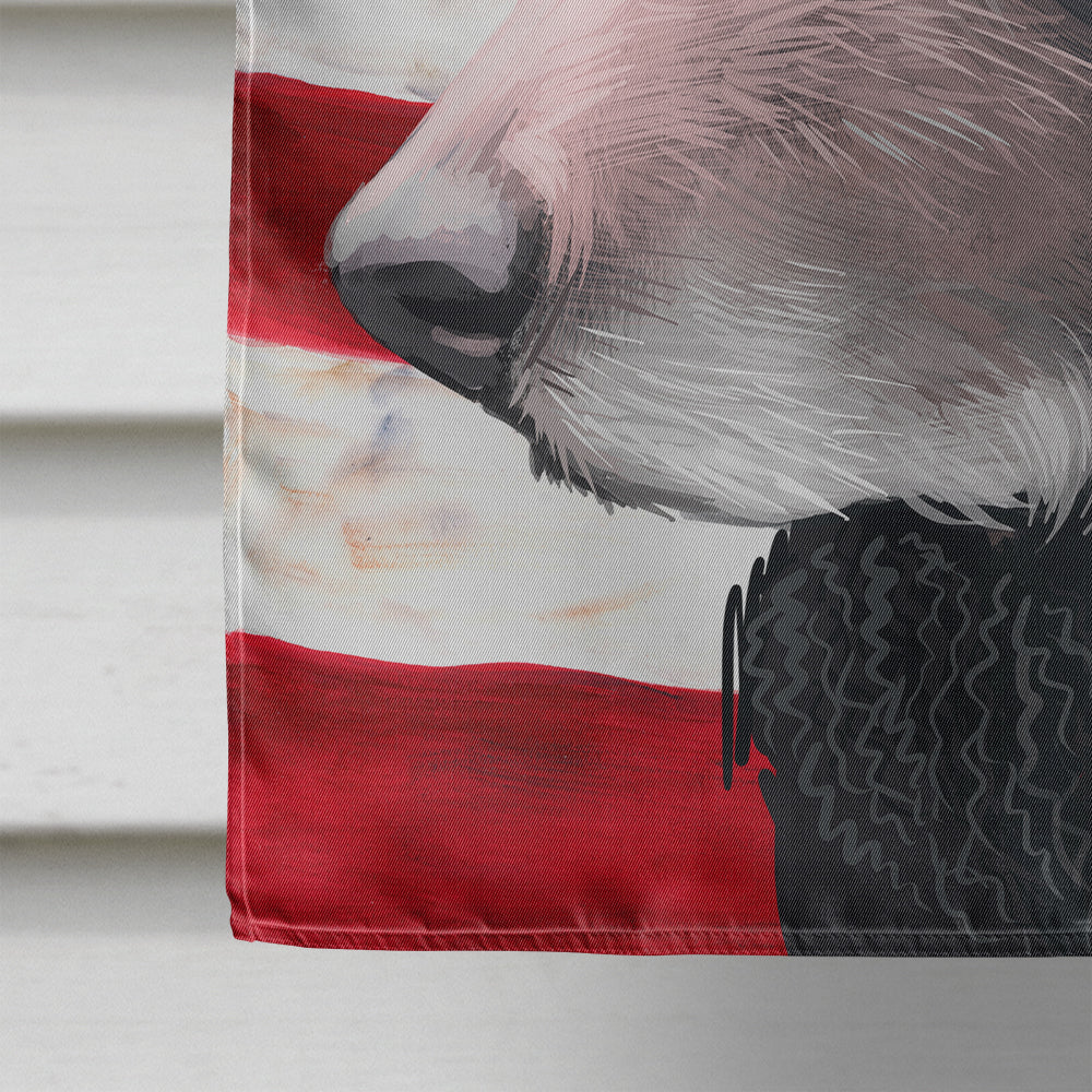 Curly-Coated Retriever American Flag Flag Canvas House Size CK6498CHF  the-store.com.