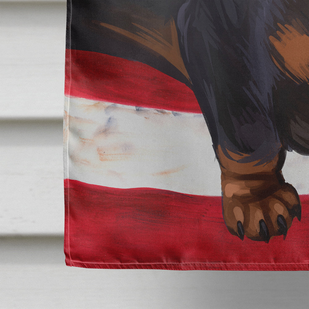 Dachshund Dog American Flag Flag Canvas House Size CK6500CHF