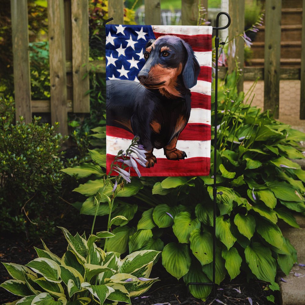 Dachshund Dog American Flag Flag Garden Size CK6500GF  the-store.com.