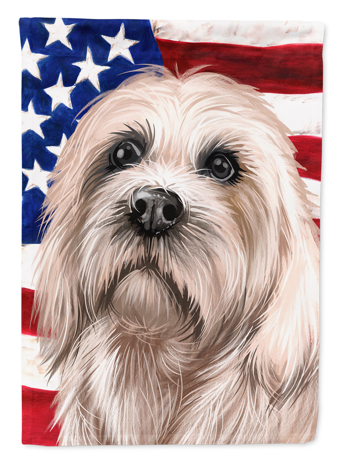 Dandie Dinmont Terrier American Flag Flag Canvas House Size CK6501CHF
