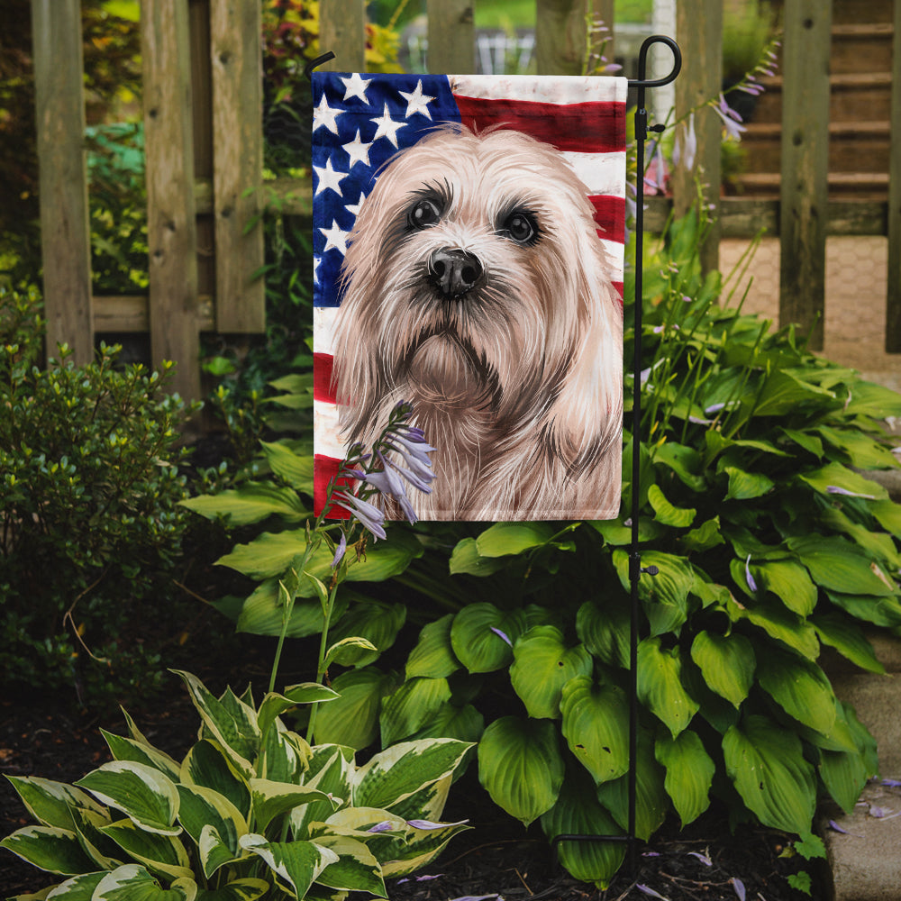 Dandie Dinmont Terrier American Flag Flag Garden Size CK6501GF  the-store.com.