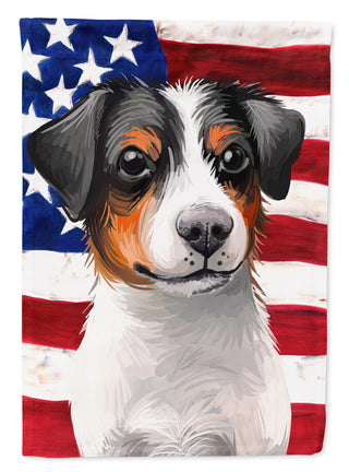 Caroline's Treasures Danish-Swedish Farmdog American Flag Garden Flag - Outdoor Decorative Yard Flag CK6502GF