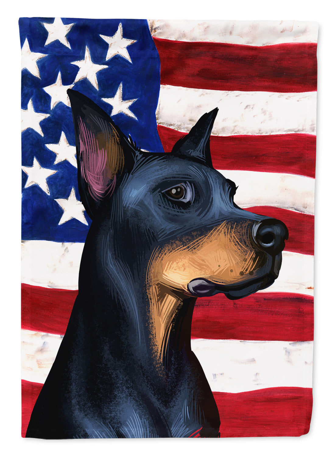 Doberman Pinscher Dog American Flag Flag Garden Size CK6504GF