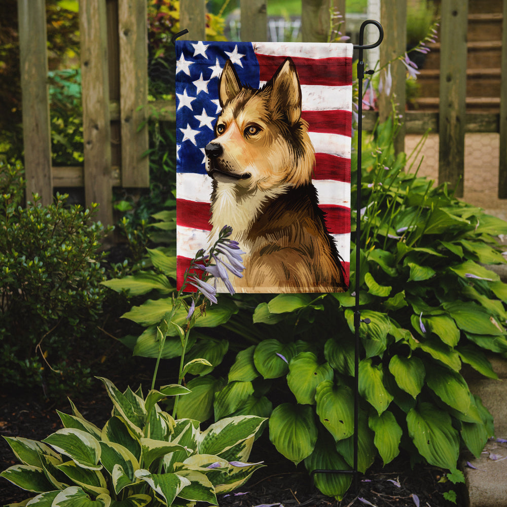 East Siberian Laika Dog American Flag Flag Garden Size CK6509GF  the-store.com.