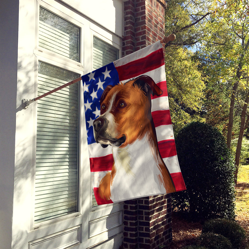 English Foxhound Dog American Flag Flag Canvas House Size CK6512CHF