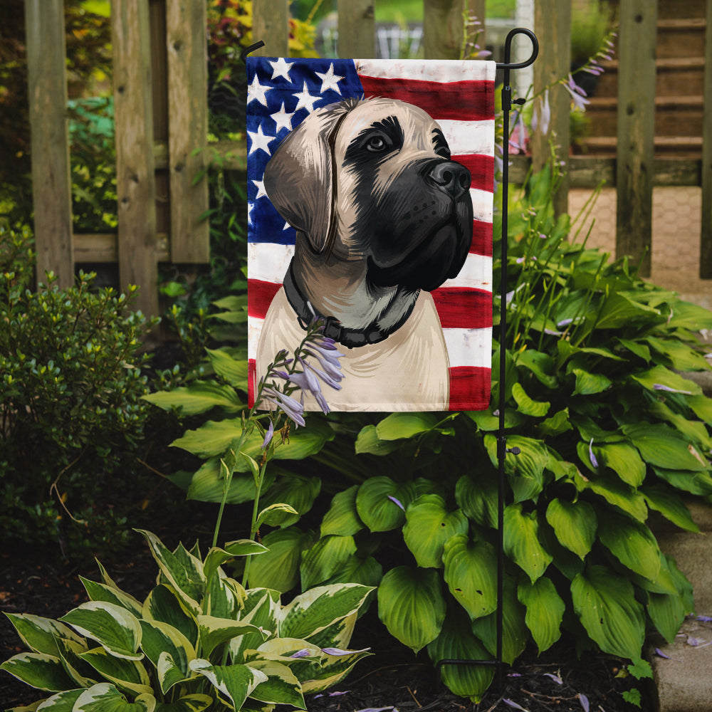 English Mastiff Dog American Flag Flag Garden Size CK6513GF  the-store.com.