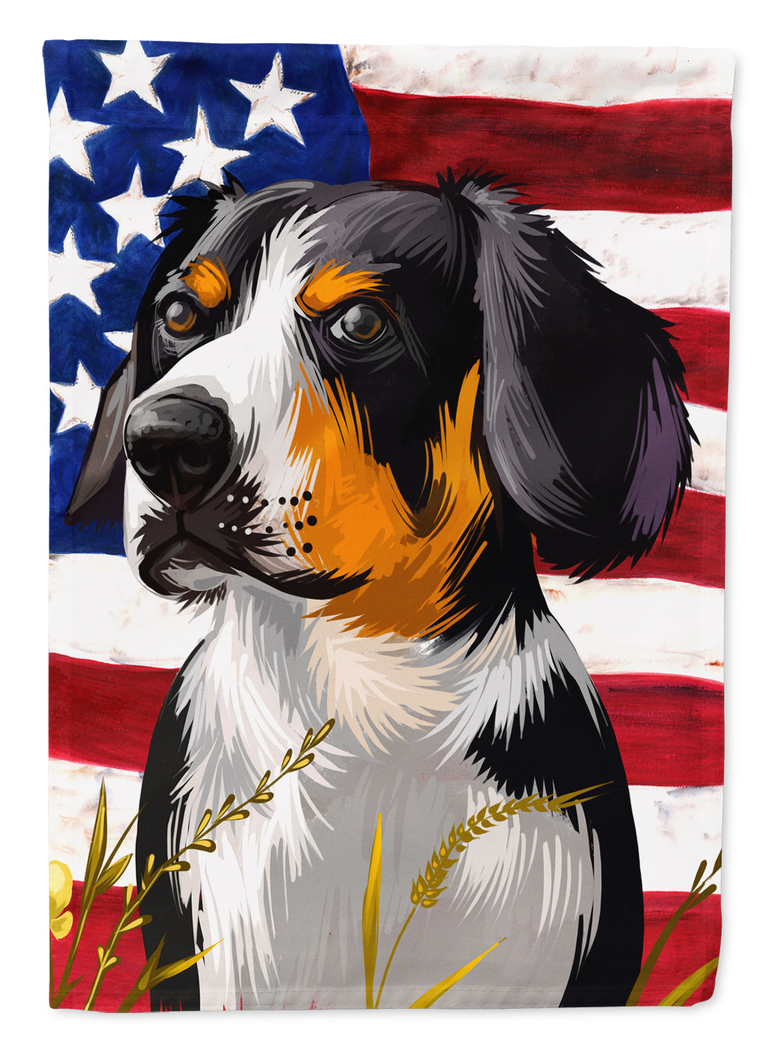 Entlebucher Mountain Dog American Flag Flag Canvas House Size CK6516CHF