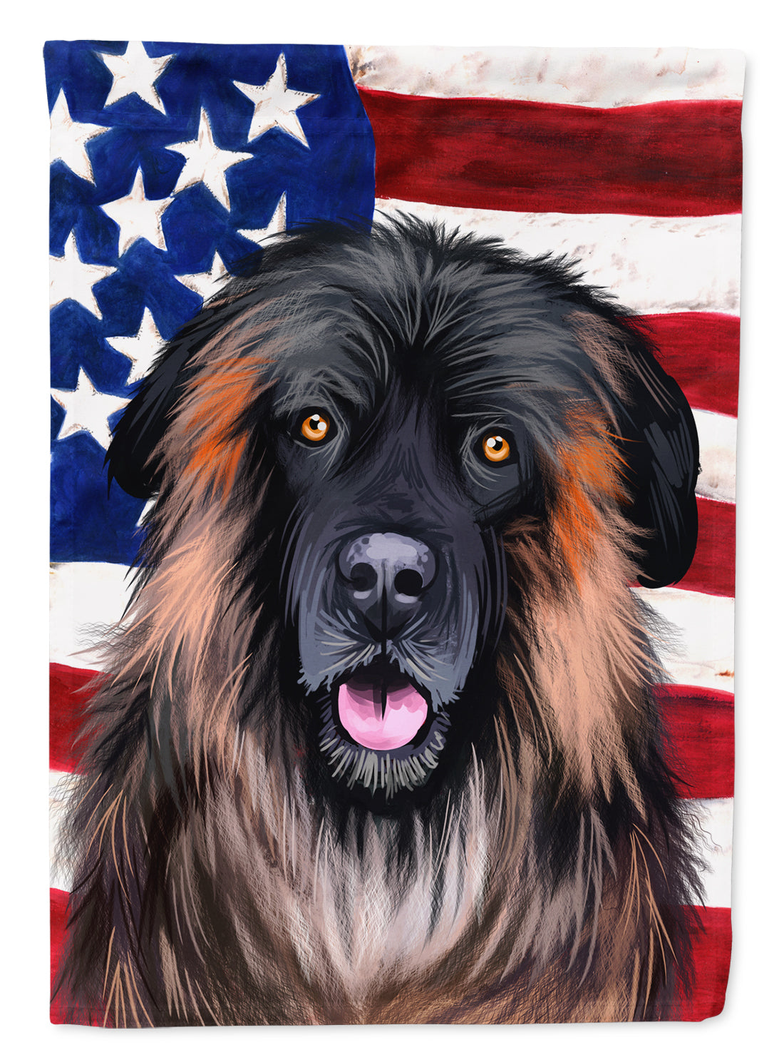 Estrela Mountain Dog American Flag Flag Canvas House Size CK6518CHF