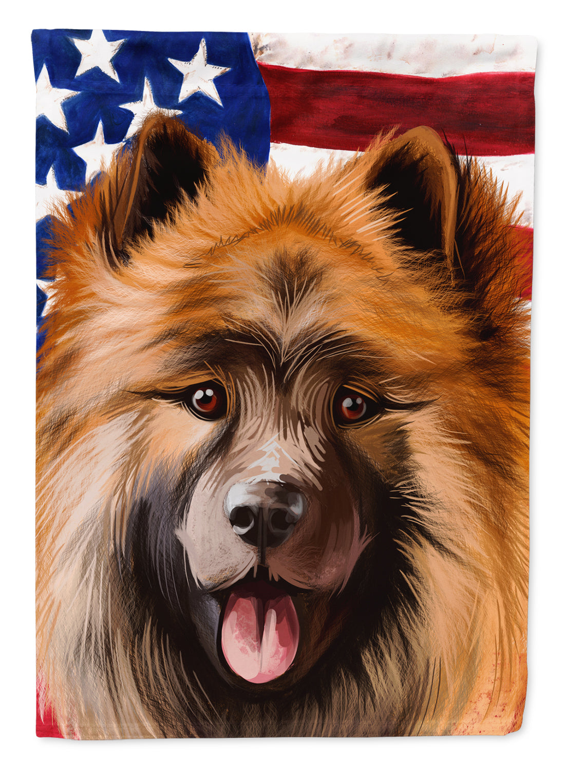 Eurasier Dog American Flag Flag Canvas House Size CK6519CHF  the-store.com.