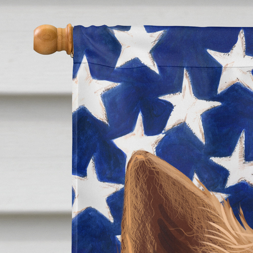 Finnish Spitz Dog American Flag Flag Canvas House Size CK6525CHF  the-store.com.