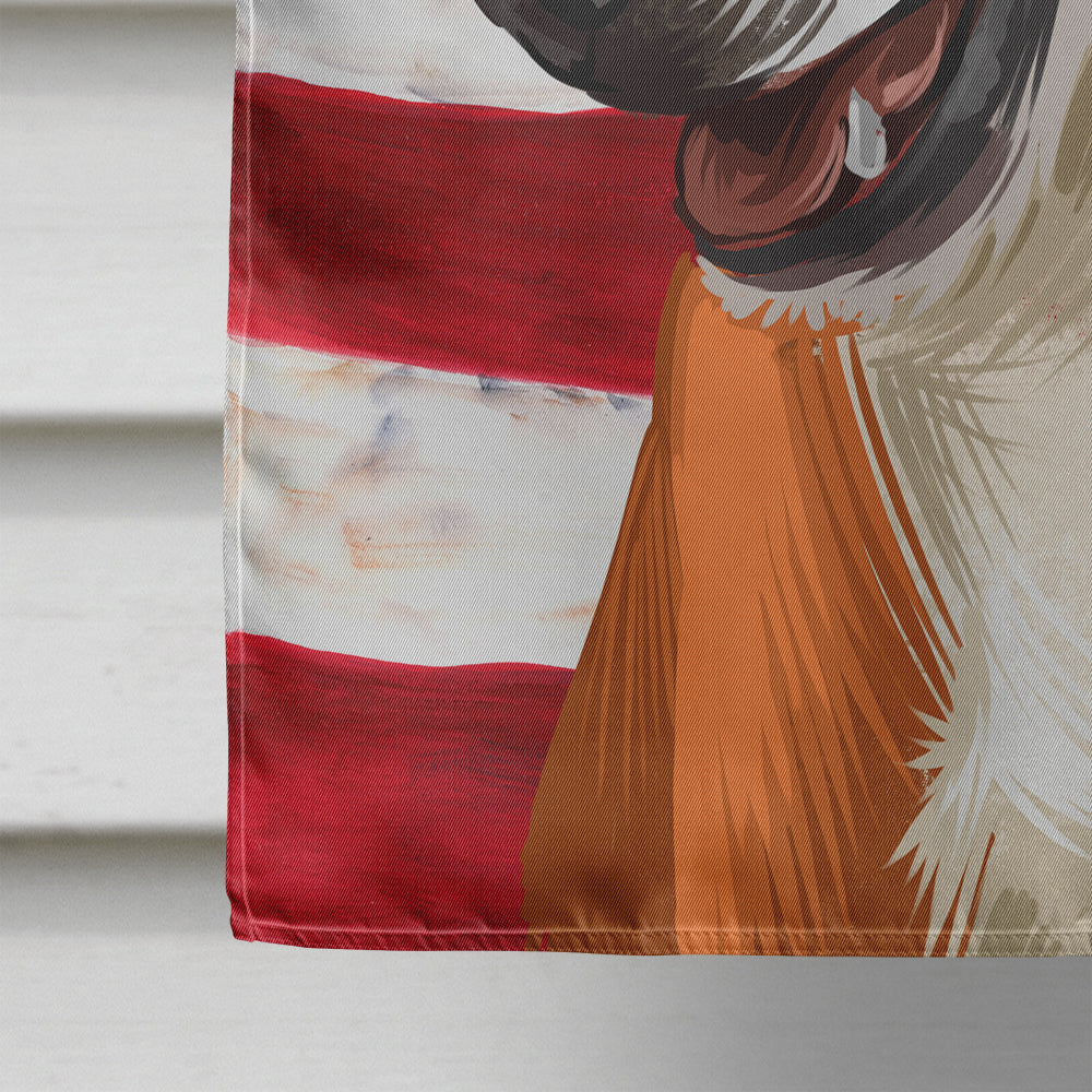 Fox Terrier Smooth Dog American Flag Flag Canvas House Size CK6528CHF
