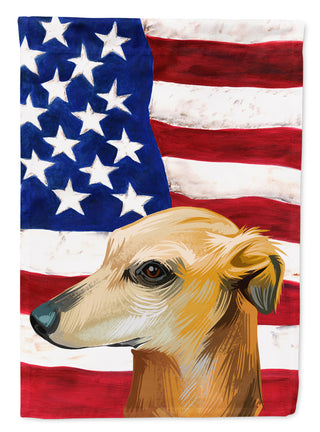 Caroline's Treasures Galgo Espanol Dog American Flag Garden Flag - Outdoor Decorative Yard Flag CK6530GF