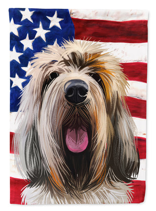 Caroline's Treasures Grand Griffon Vendeen Dog American Flag Garden Flag - Outdoor Decorative Yard Flag CK6545GF