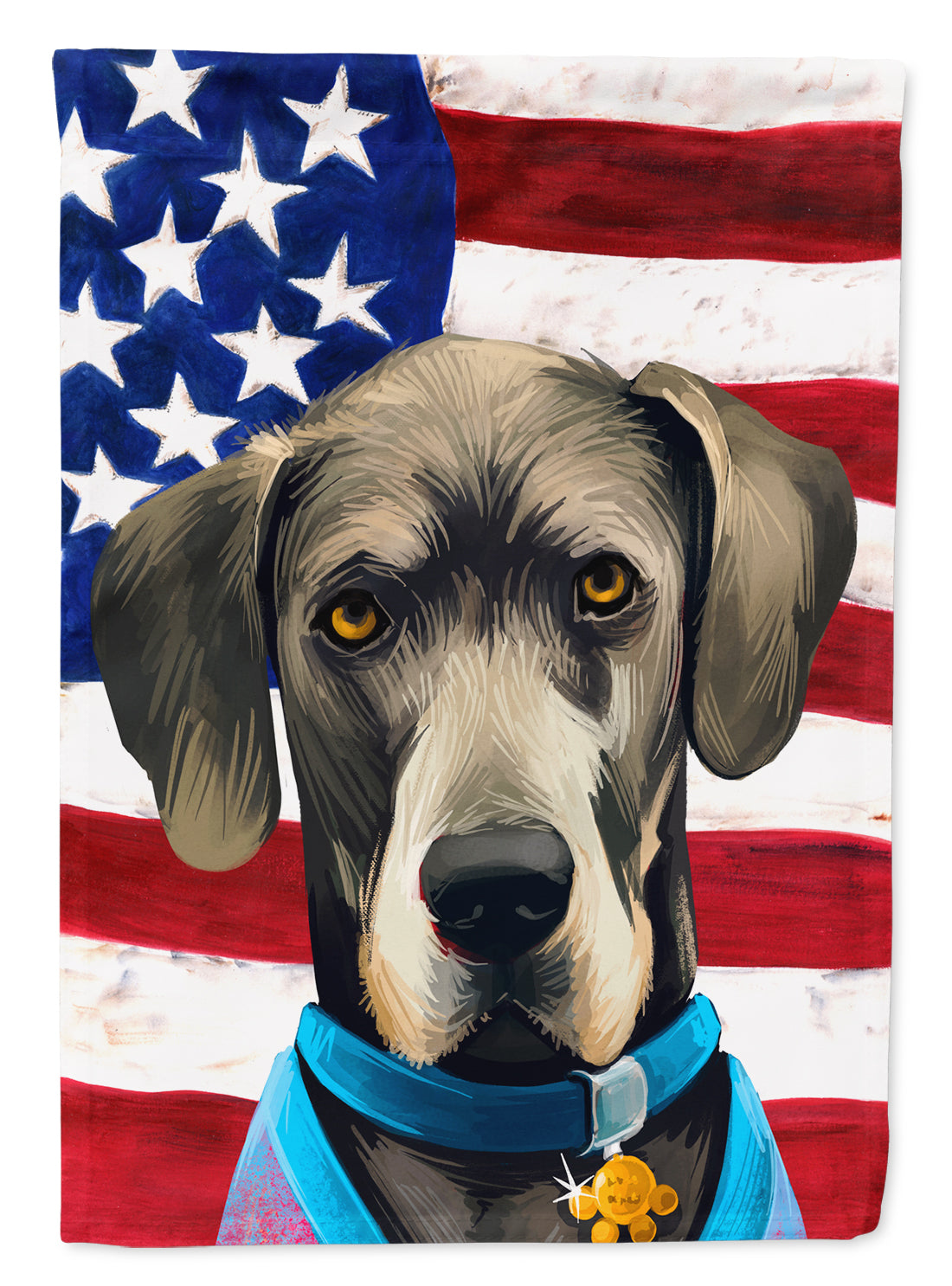 Great Dane Dog American Flag Flag Canvas House Size CK6546CHF