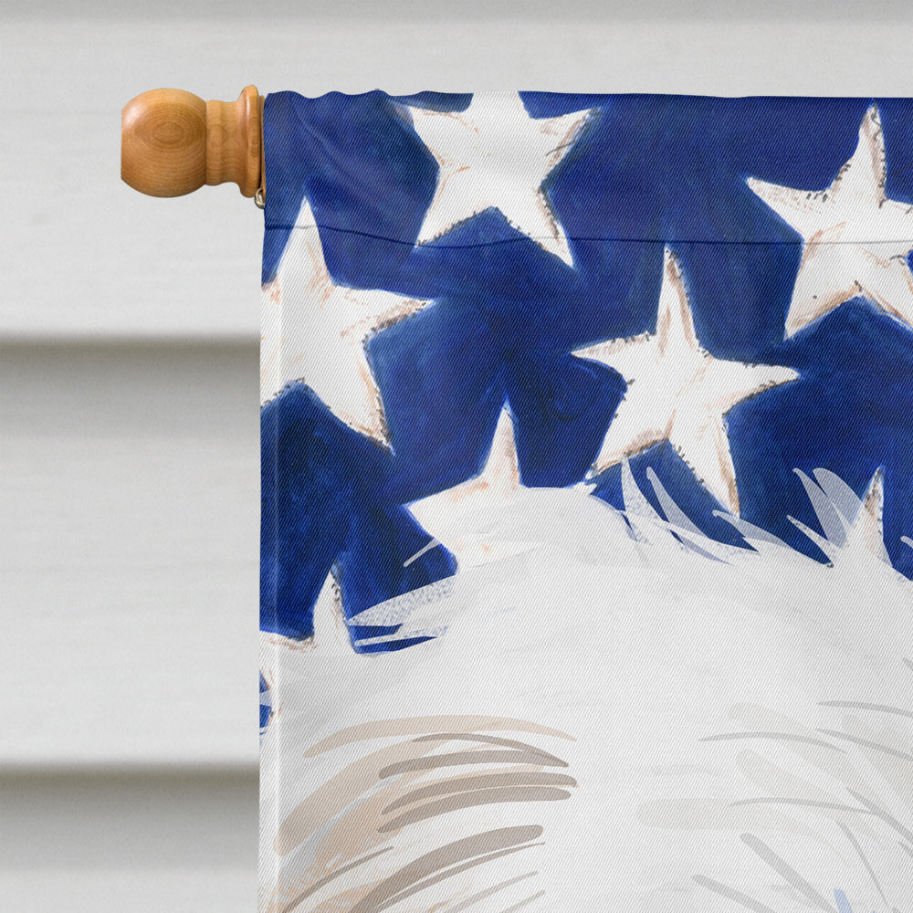 Great Pyrenees Dog American Flag Flag Canvas House Size CK6547CHF  the-store.com.