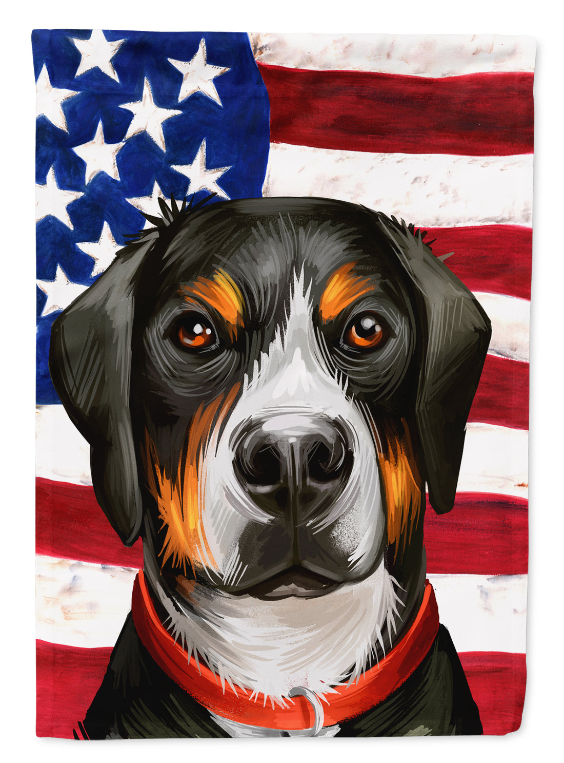 Greater Swiss Mountain Dog American Flag Flag Canvas House Size CK6548CHF