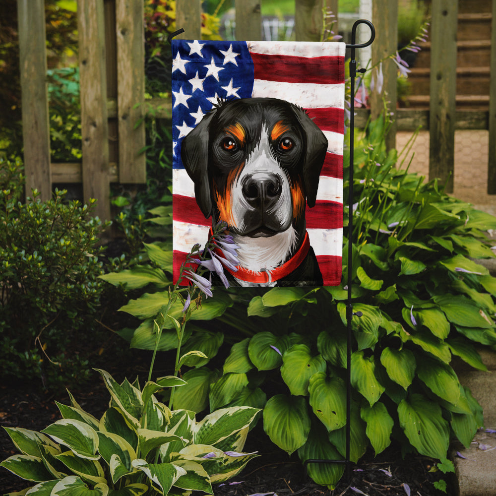 Greater Swiss Mountain Dog American Flag Flag Garden Size CK6548GF  the-store.com.