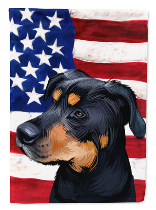Caroline's Treasures Greek Harehound Dog American Flag Garden Flag - Outdoor Decorative Yard Flag CK6549GF