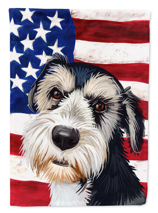 Caroline's Treasures Griffon Nivernais Dog American Flag Garden Flag - Outdoor Decorative Yard Flag CK6554GF