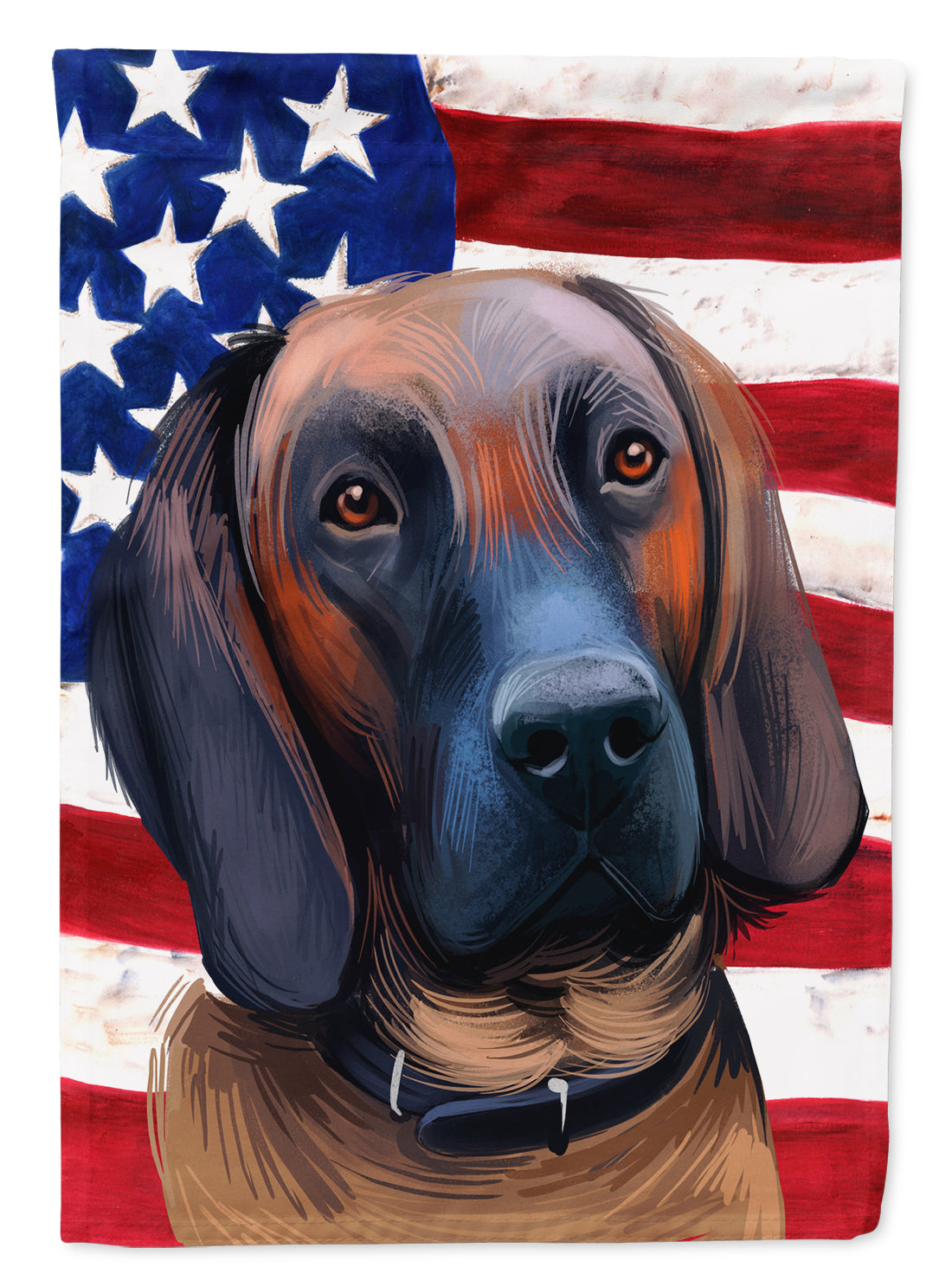 Hanover Hound Dog American Flag Flag Canvas House Size CK6557CHF
