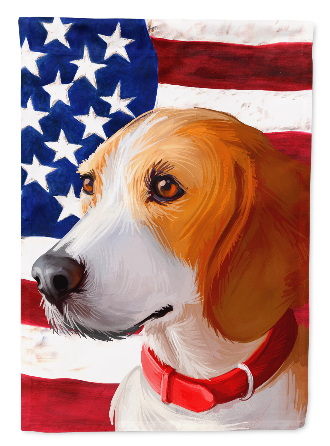Harrier Dog American Flag Flag Canvas House Size CK6558CHF  the-store.com.