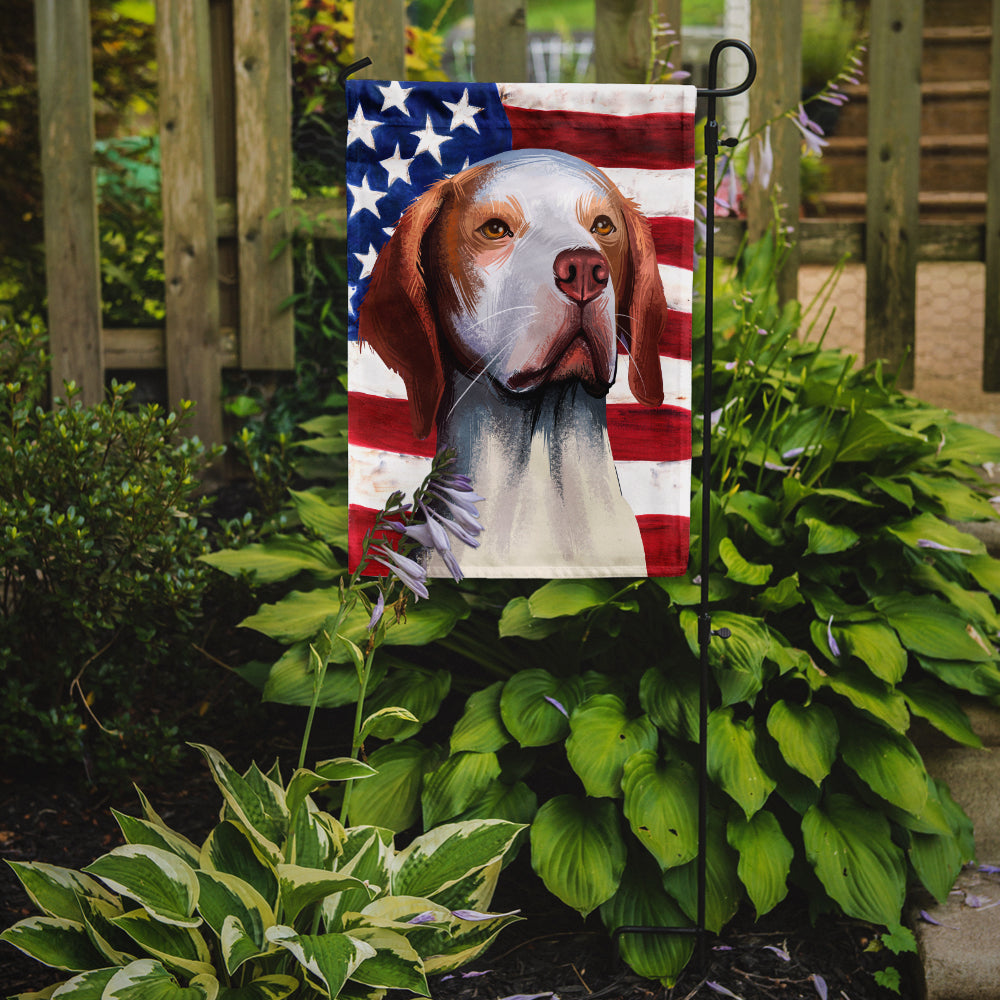 Hunting Dog American Flag Flag Garden Size CK6563GF  the-store.com.