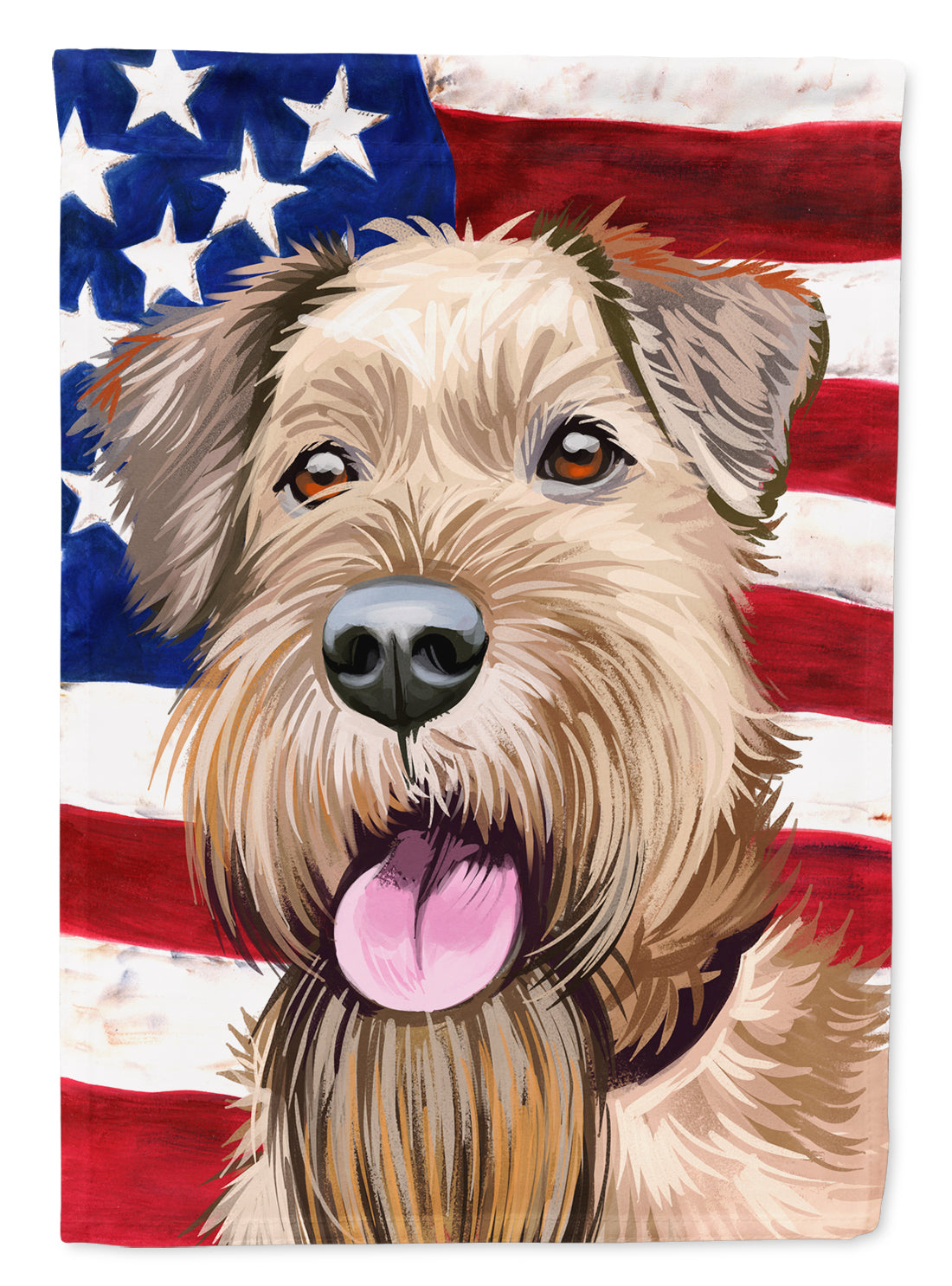 Irish Terrier American Flag Flag Canvas House Size CK6571CHF  the-store.com.
