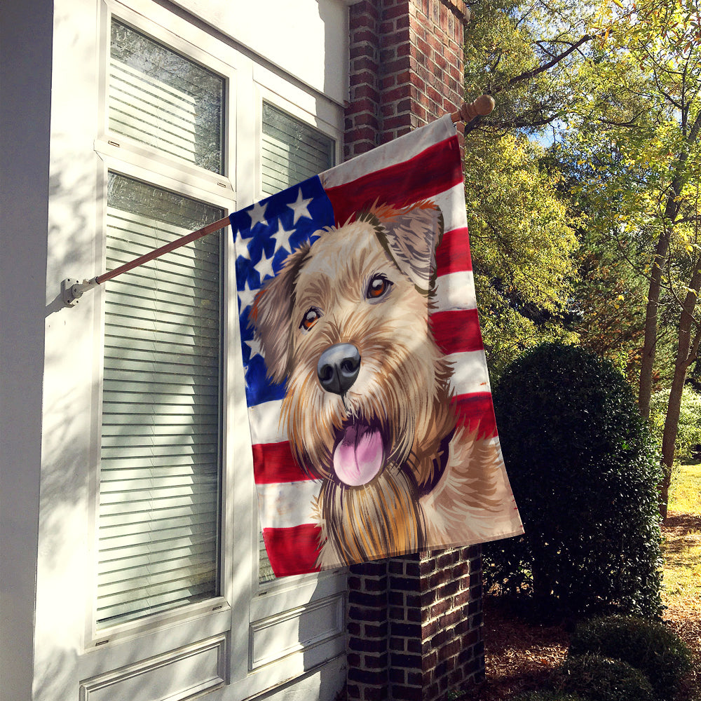 Irish Terrier American Flag Flag Canvas House Size CK6571CHF