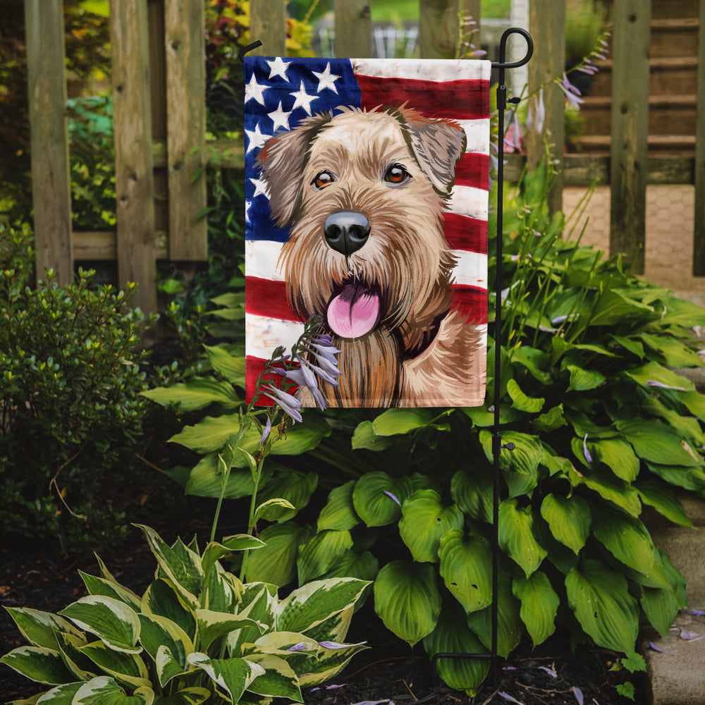 Irish Terrier American Flag Flag Garden Size CK6571GF  the-store.com.