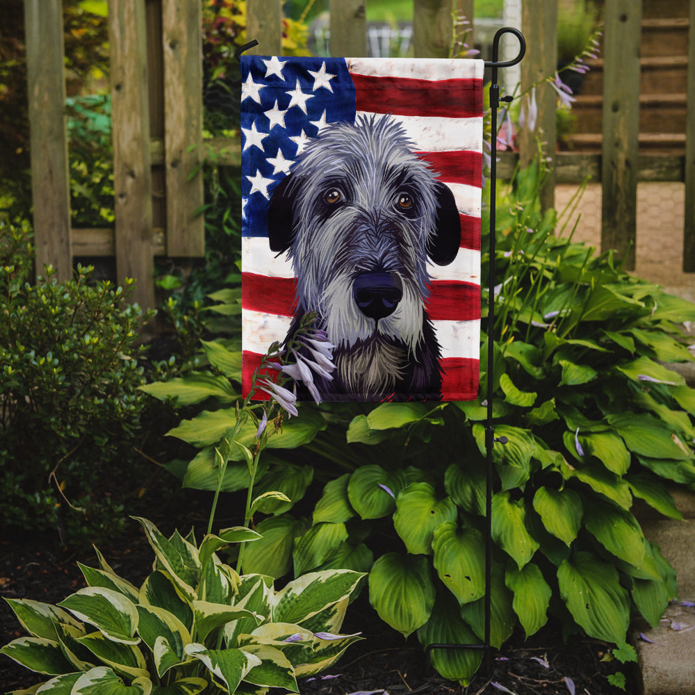 Irish Wolfhound American Flag Flag Garden Size CK6573GF  the-store.com.