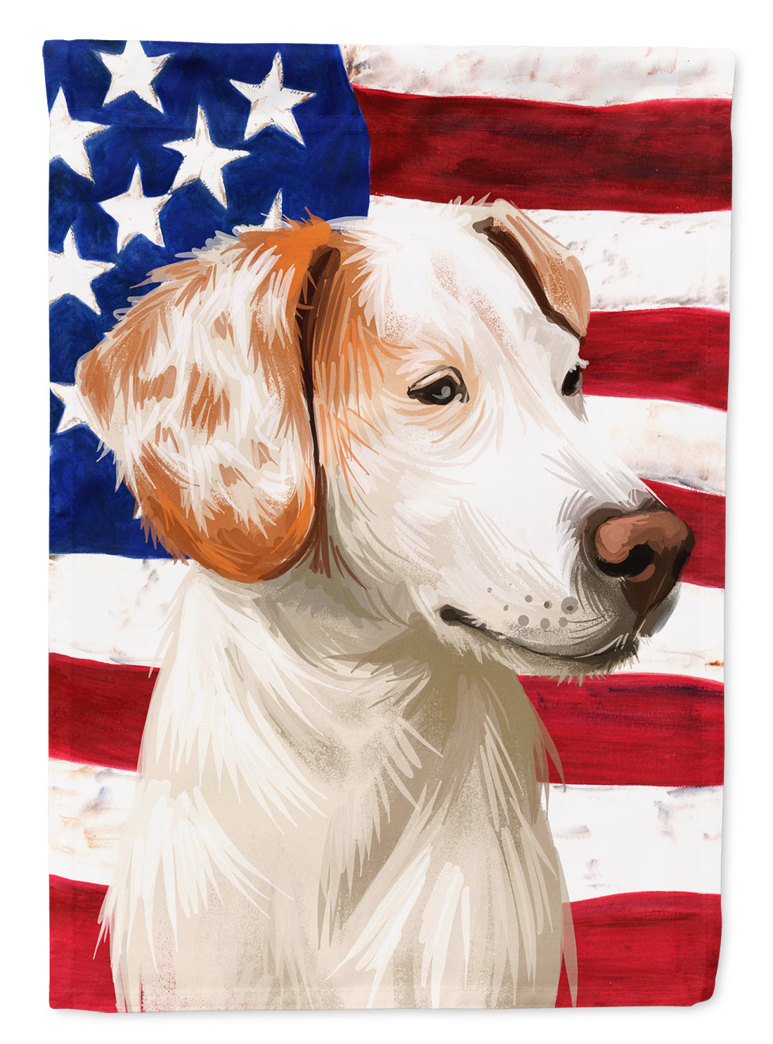 Istrian Shorthaired Hound American Flag Flag Canvas House Size CK6575CHF  the-store.com.
