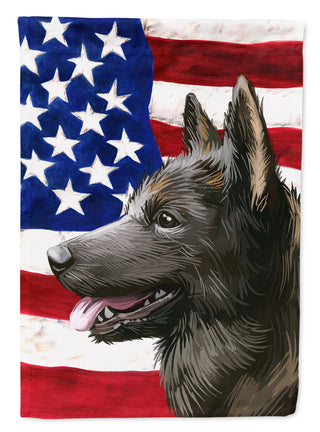 Caroline's Treasures Kai Ken American Flag Garden Flag - Outdoor Decorative Yard Flag CK6583GF