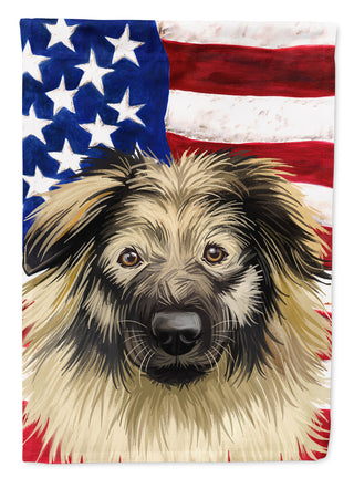 Caroline's Treasures Karst Shepherd American Flag Garden Flag - Outdoor Decorative Yard Flag CK6587GF