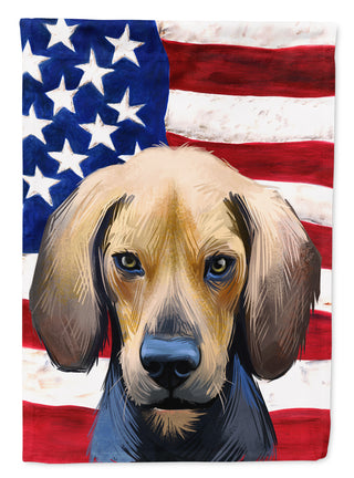 Caroline's Treasures Kerry Beagle American Flag Garden Flag - Outdoor Decorative Yard Flag CK6589GF