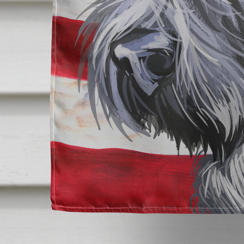 Kerry Blue Terrier American Flag Flag Canvas House Size CK6590CHF