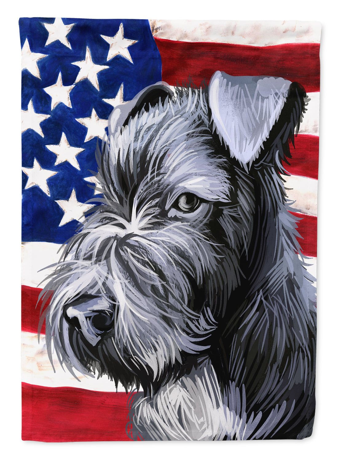Kerry Blue Terrier American Flag Flag Garden Size CK6590GF